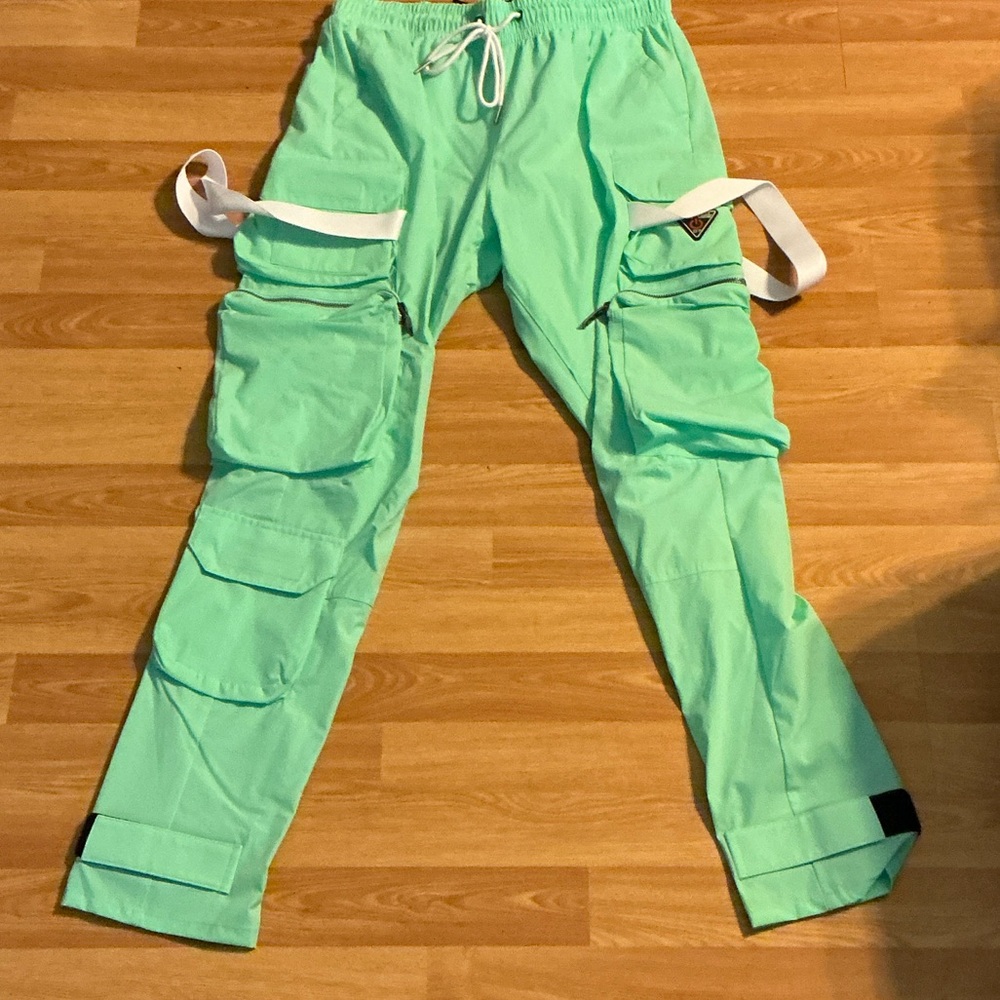 Men's Casual Mint Green Cargo Pants
